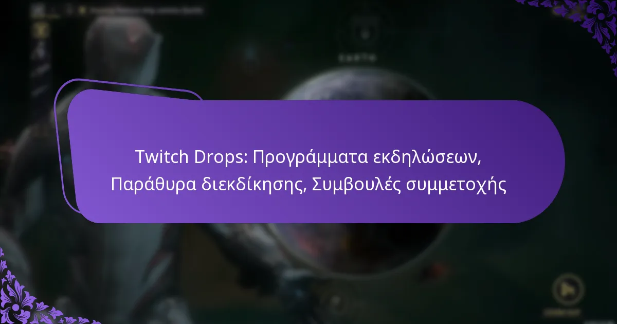 Twitch Drops: Προγράμματα εκδηλώσεων, Παράθυρα διεκδίκησης, Συμβουλές συμμετοχής